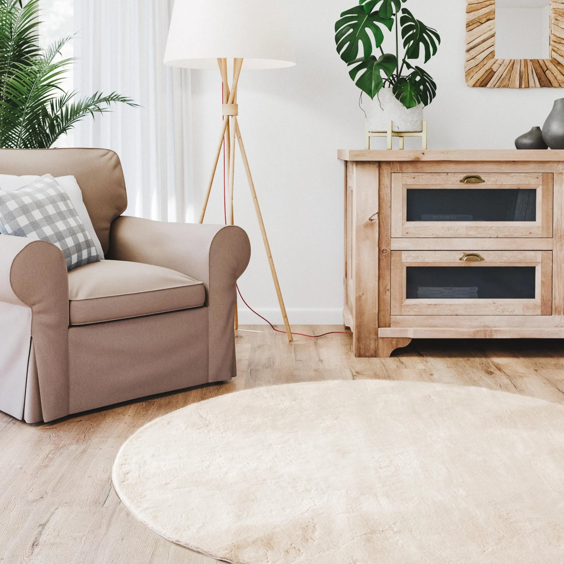 Fellteppich Fargo Beige