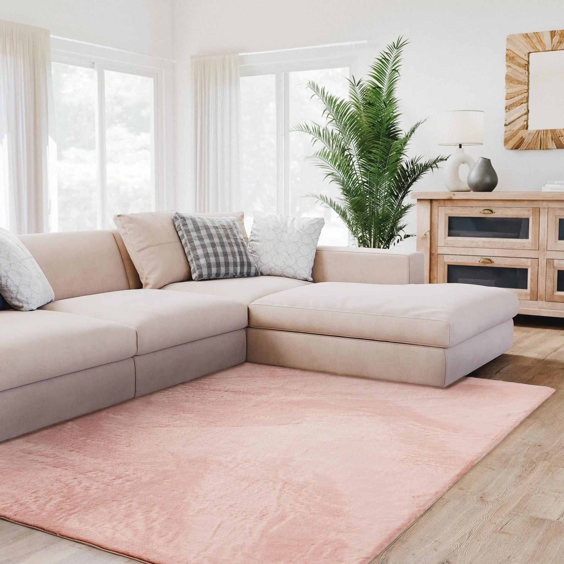 Fellteppich Fargo Rosa