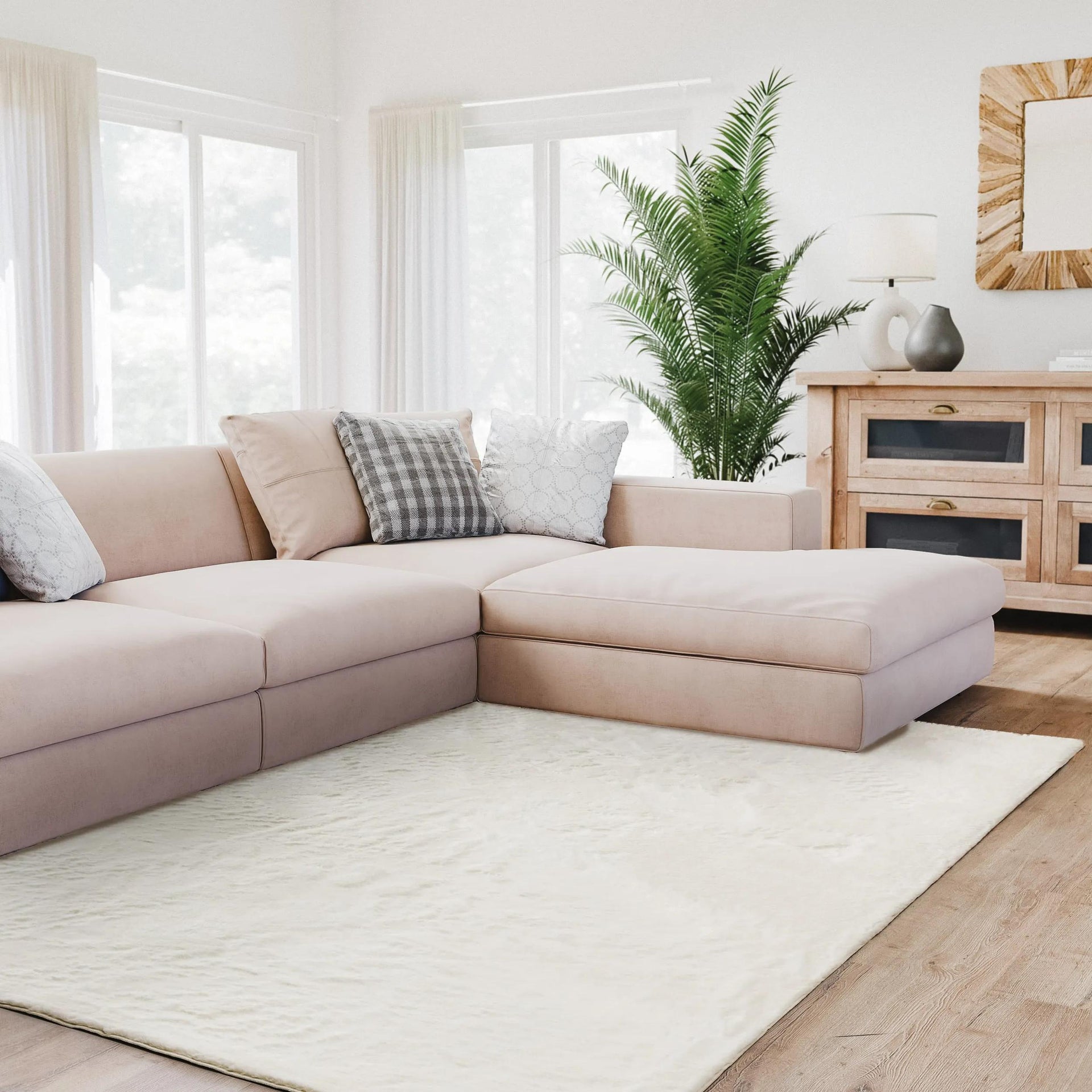 Fellteppich Fargo Cream