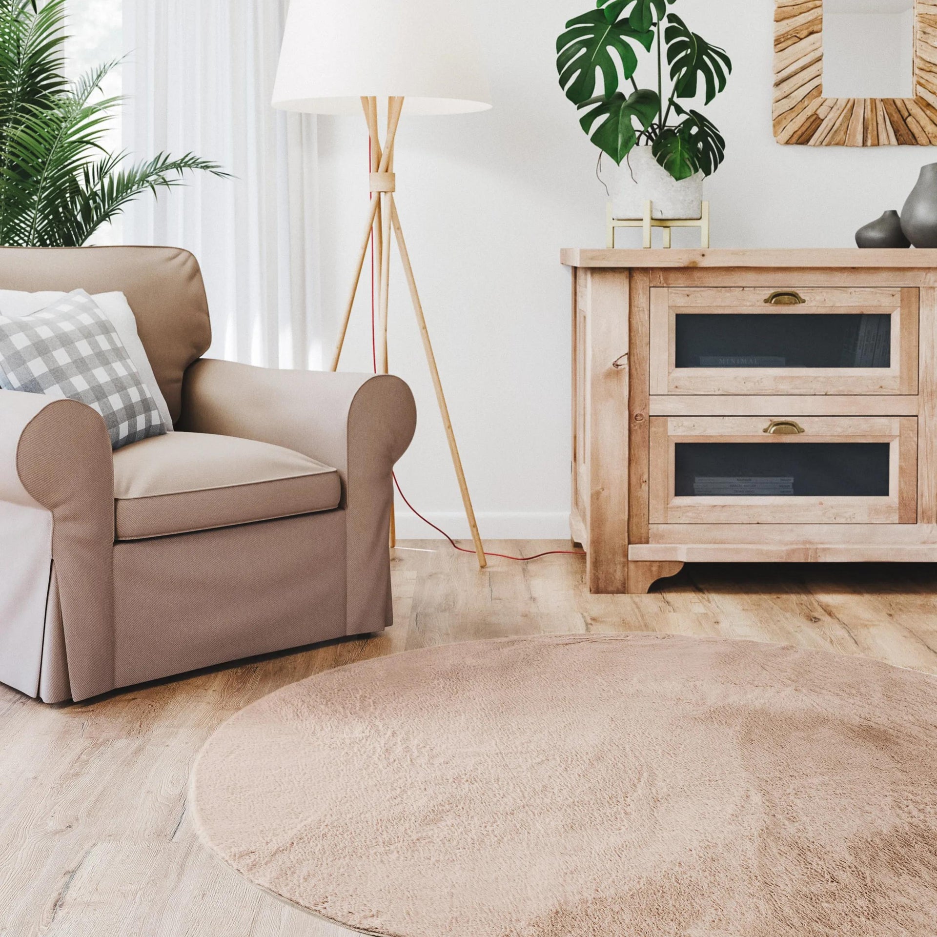 Fellteppich Fargo Taupe