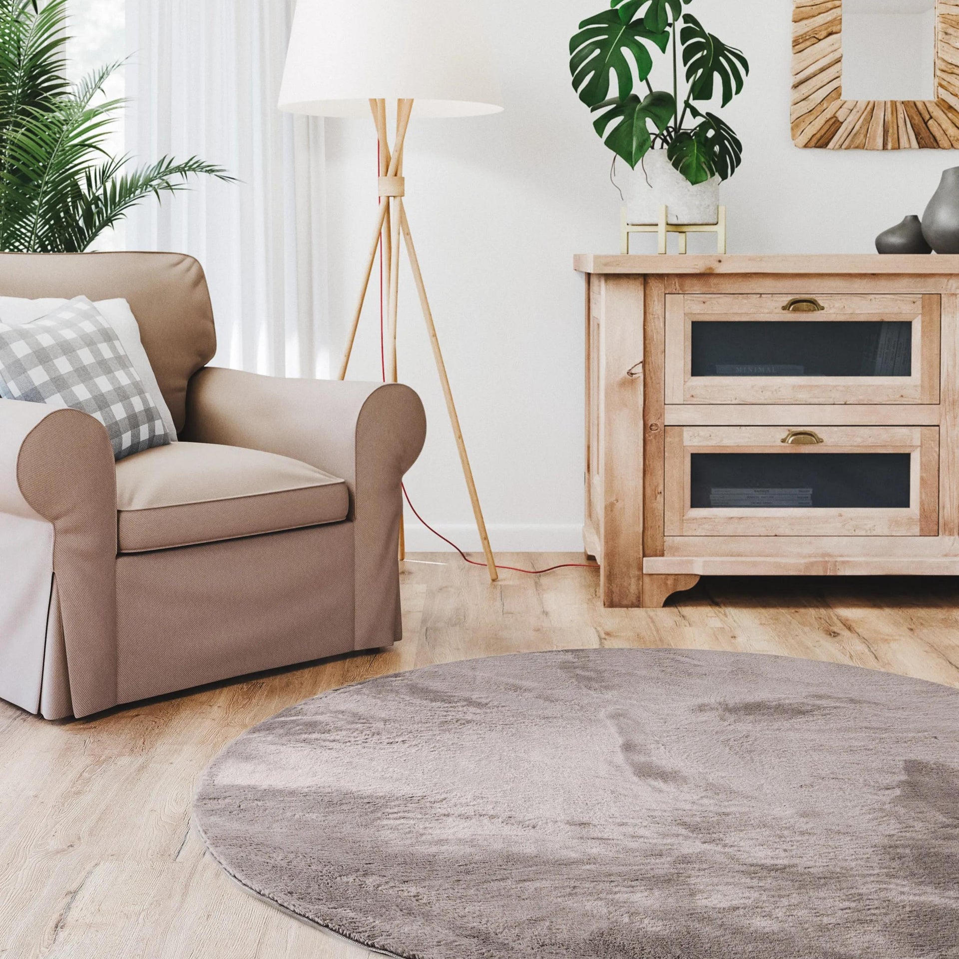 Fellteppich Fargo Grau