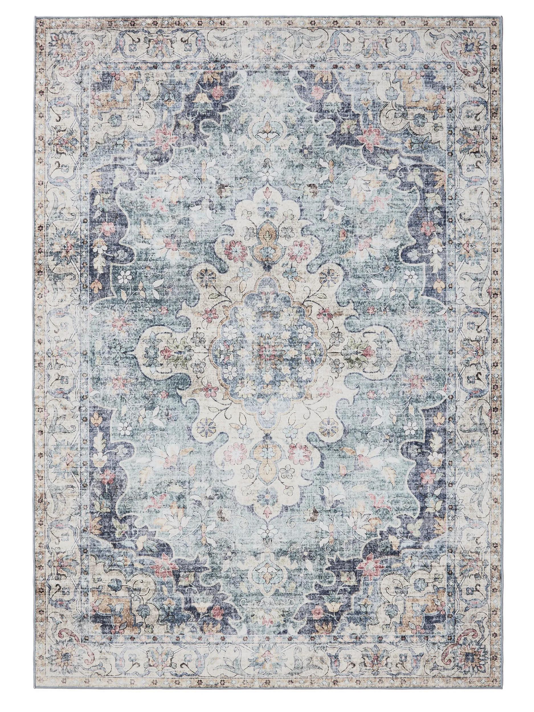 Waschbarer Teppich Gent Blau