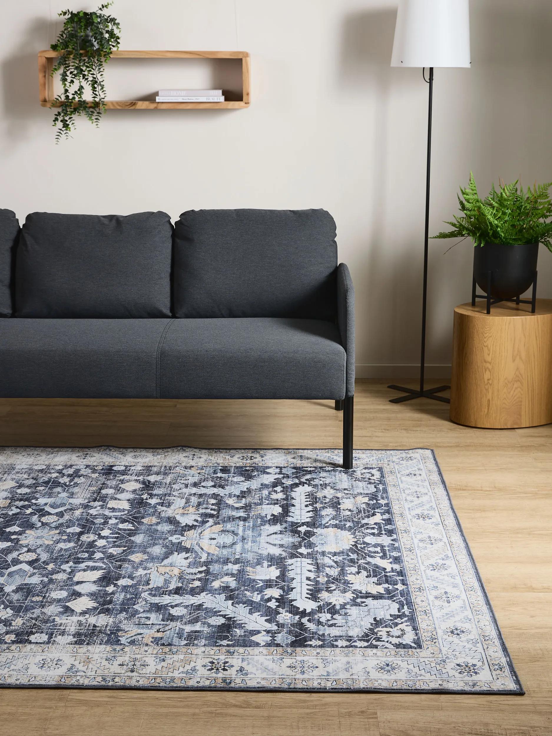 Waschbarer Teppich Gent Blau