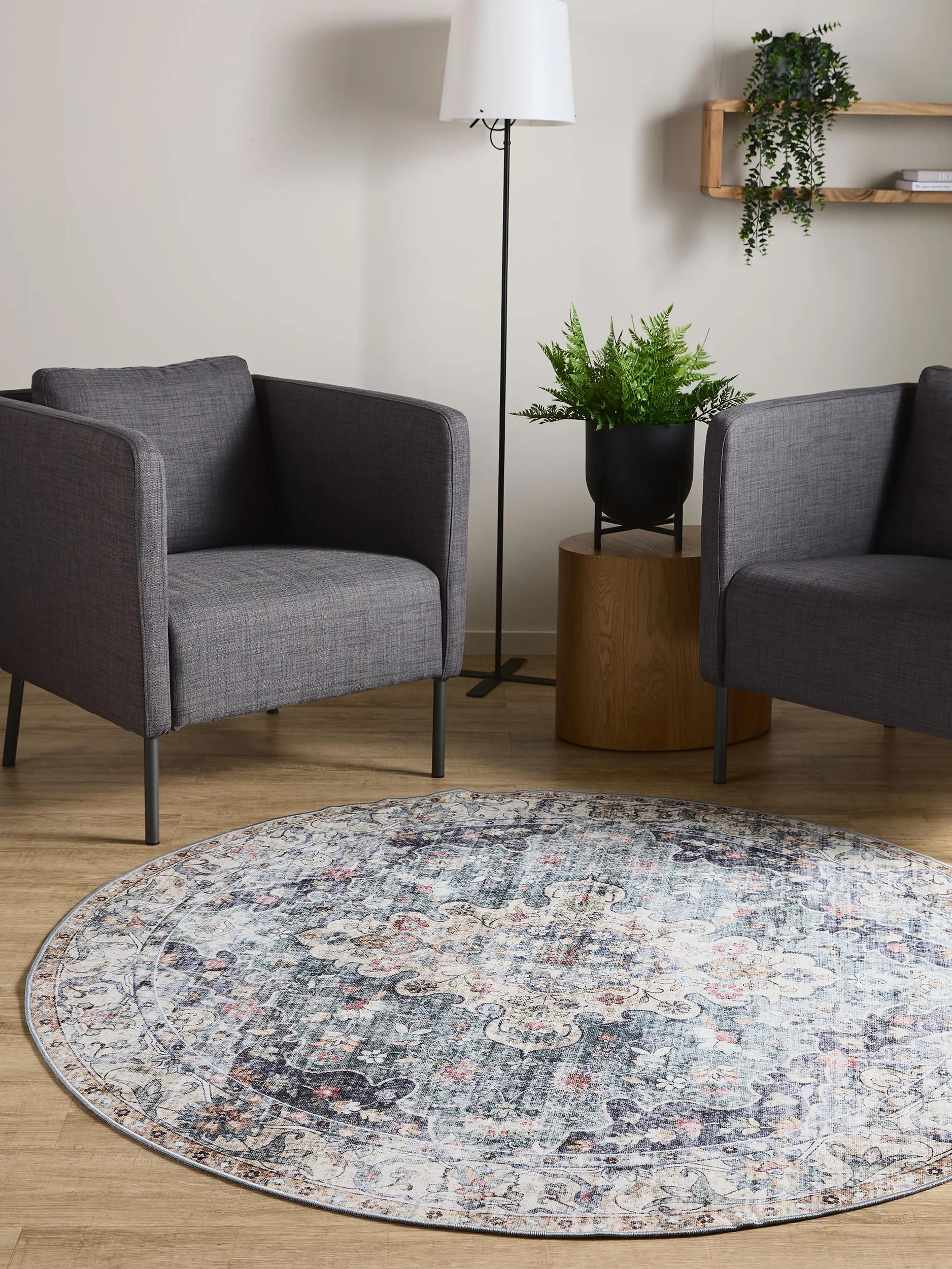 Waschbarer Teppich Gent Blau