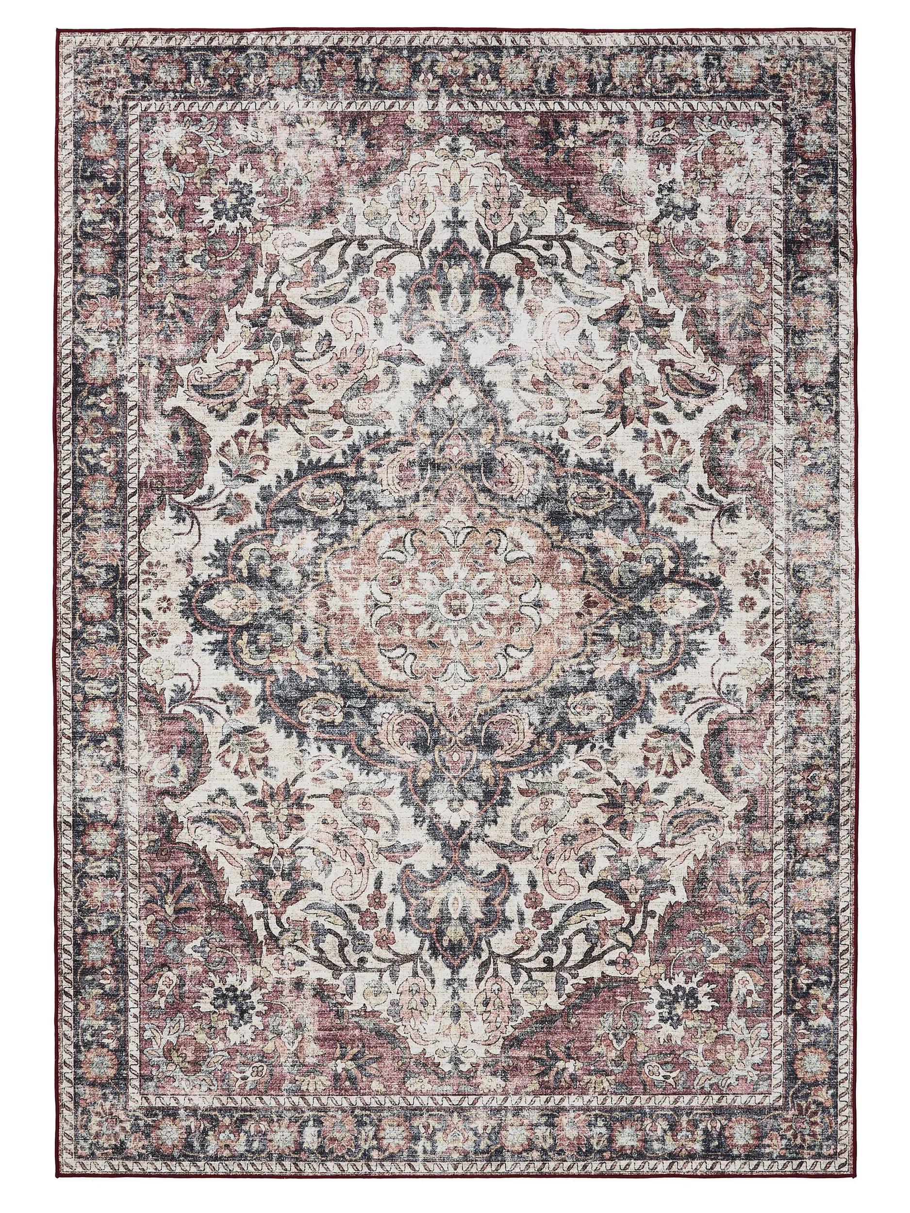Waschbarer Teppich Gent Multicolor/Rot