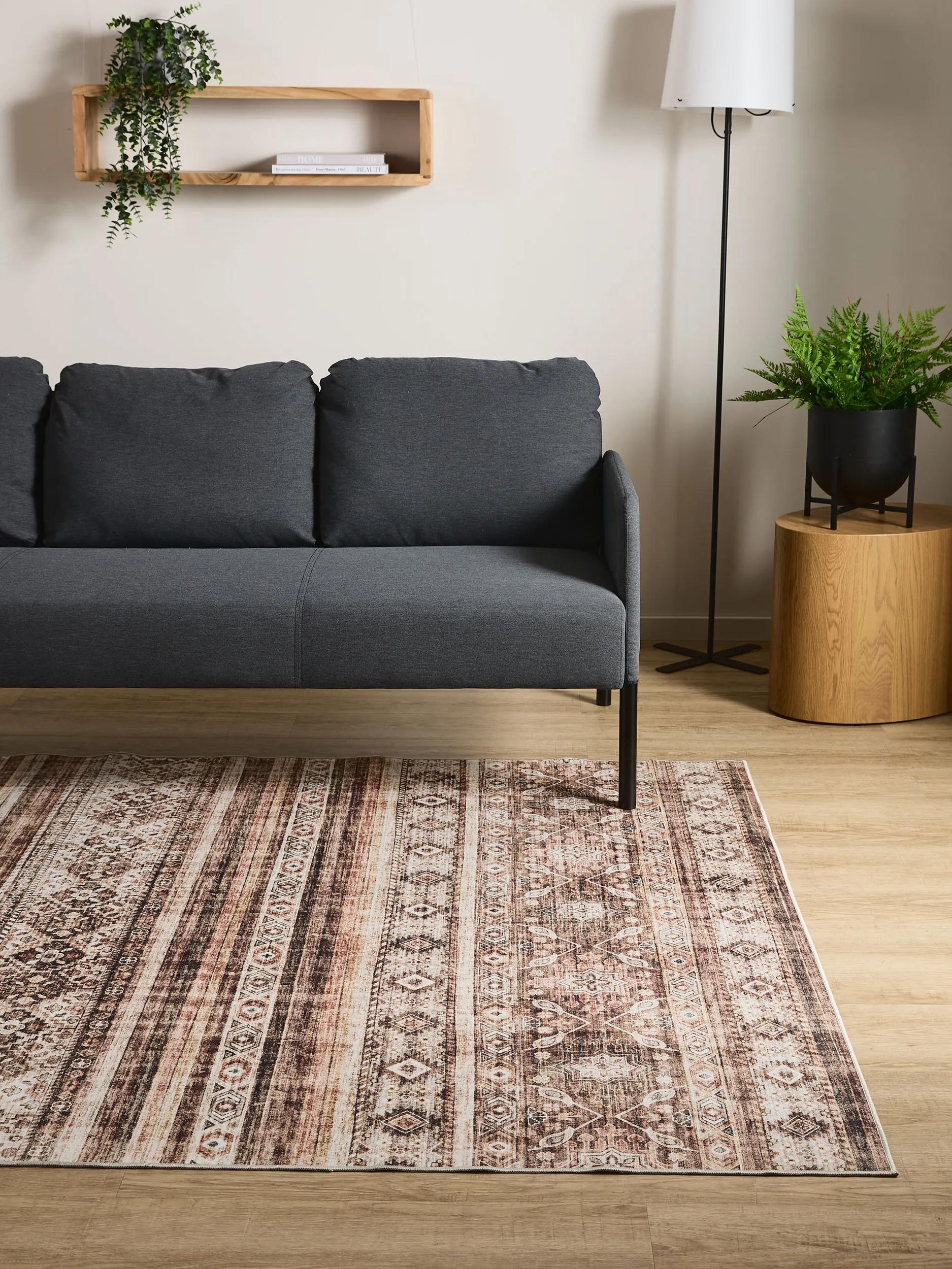 Waschbarer Teppich Gent Braun