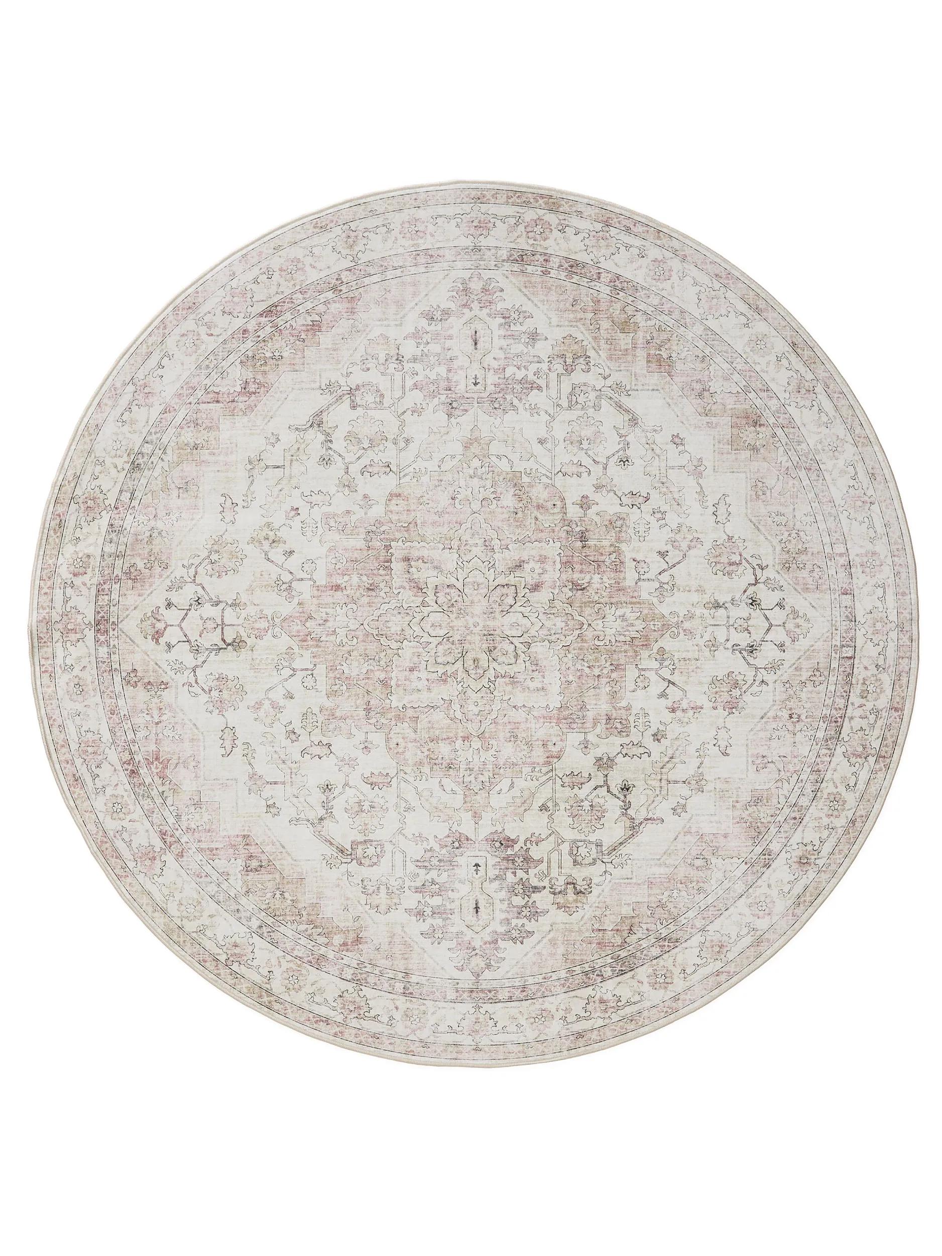 Waschbarer Teppich Gent Rosa/Beige