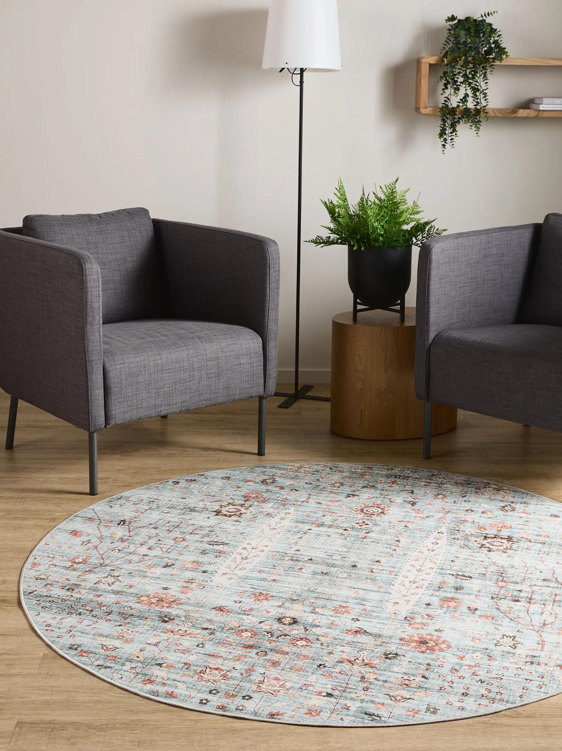 Waschbarer Teppich Gent Türkis