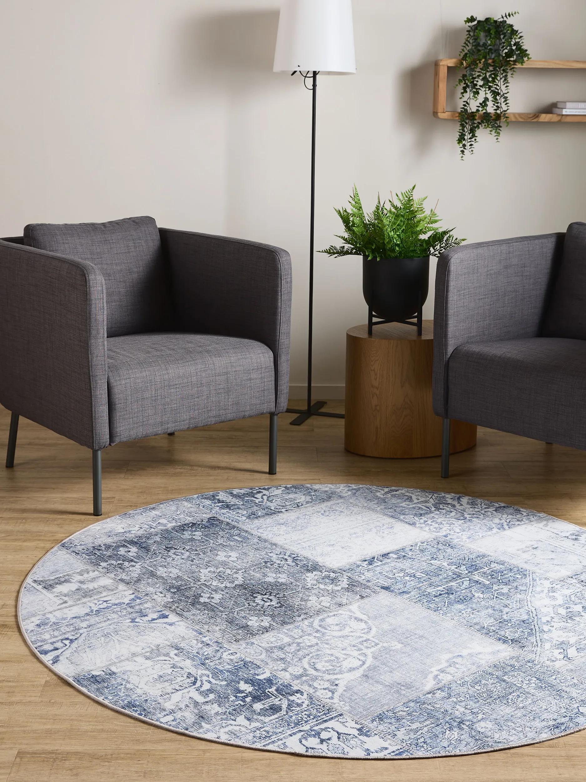Waschbarer Teppich Gent Blau
