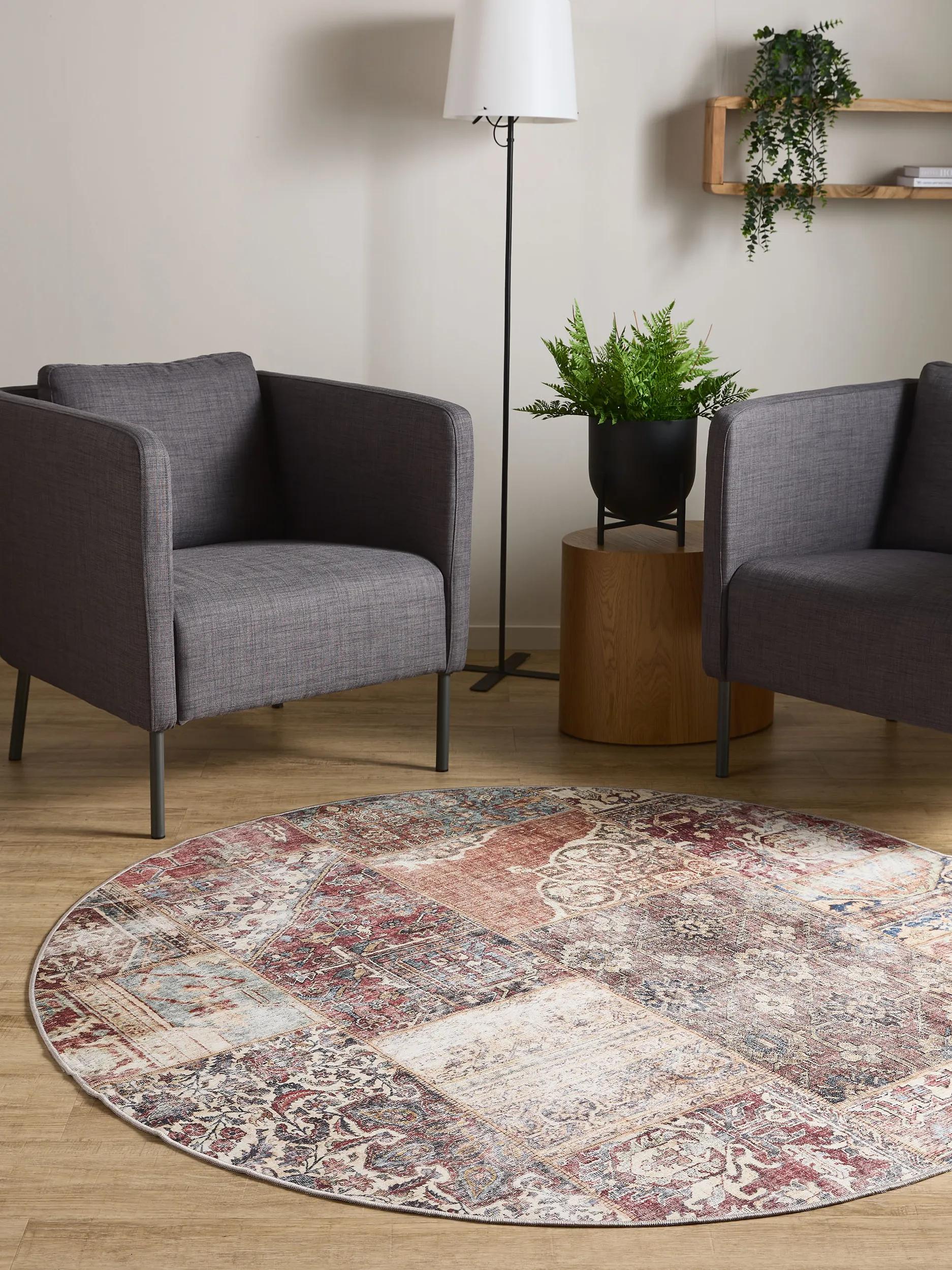 Waschbarer Teppich Gent Multicolor/Braun