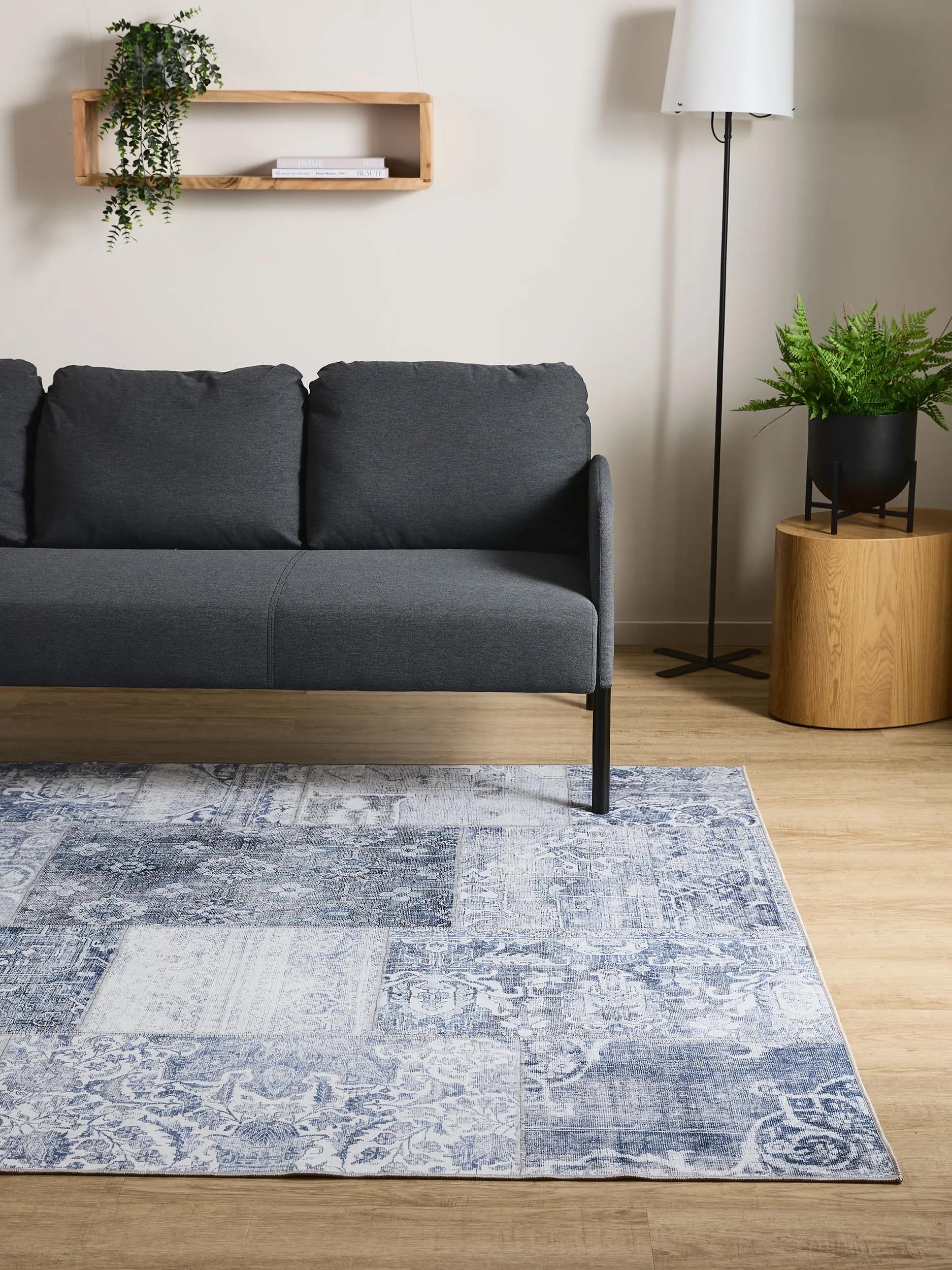 Waschbarer Teppich Gent Blau