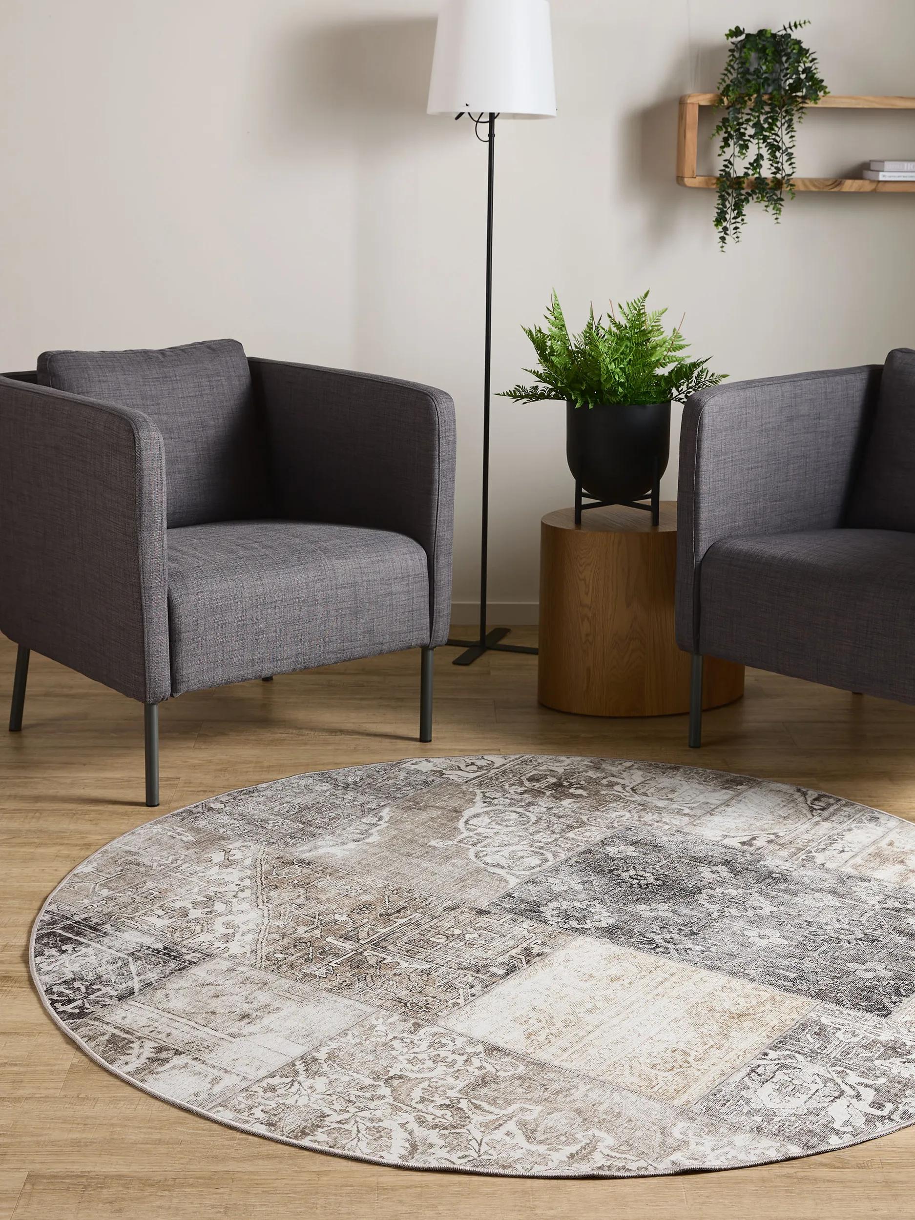 Waschbarer Teppich Gent Grau