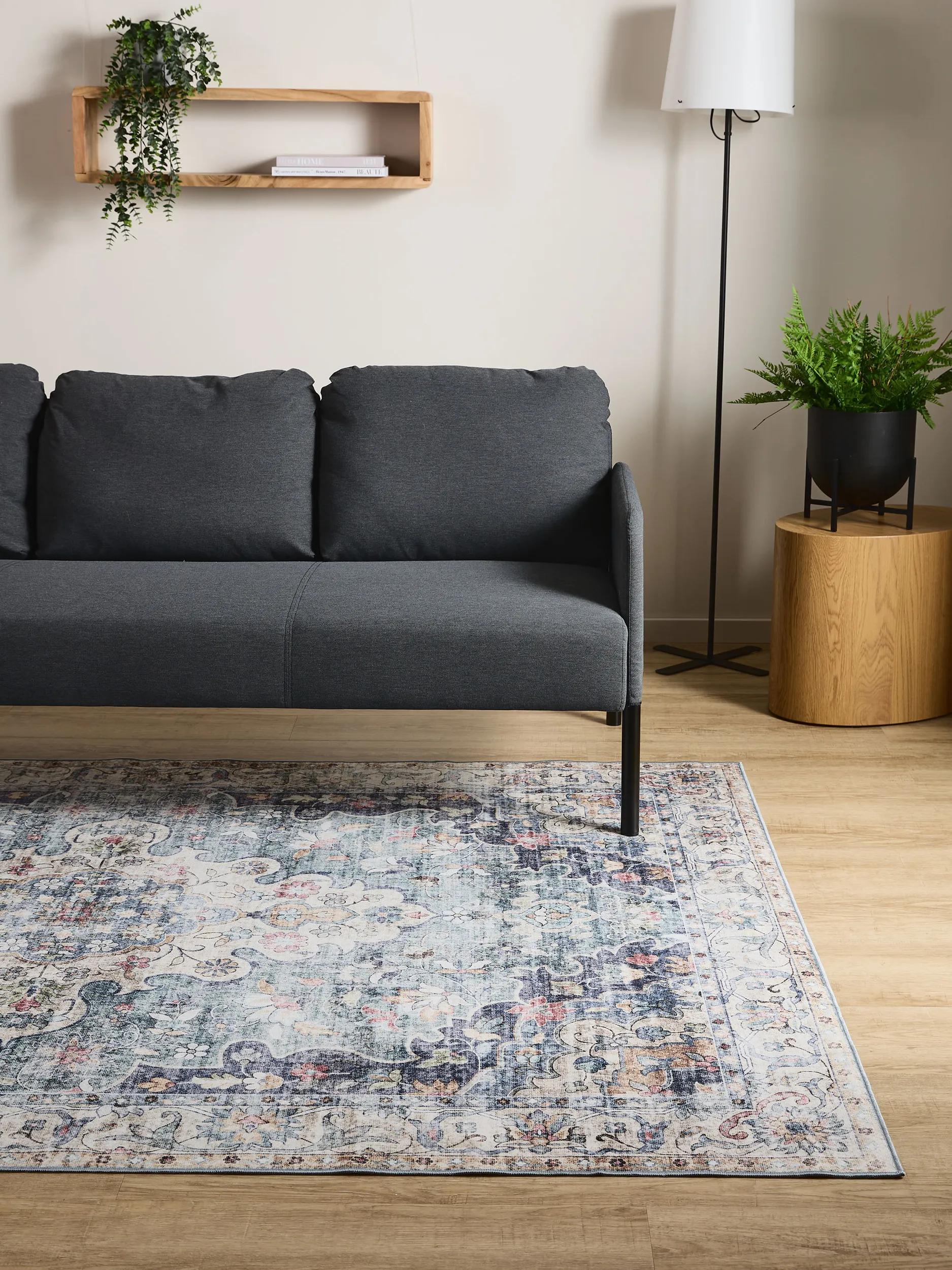 Waschbarer Teppich Gent Blau