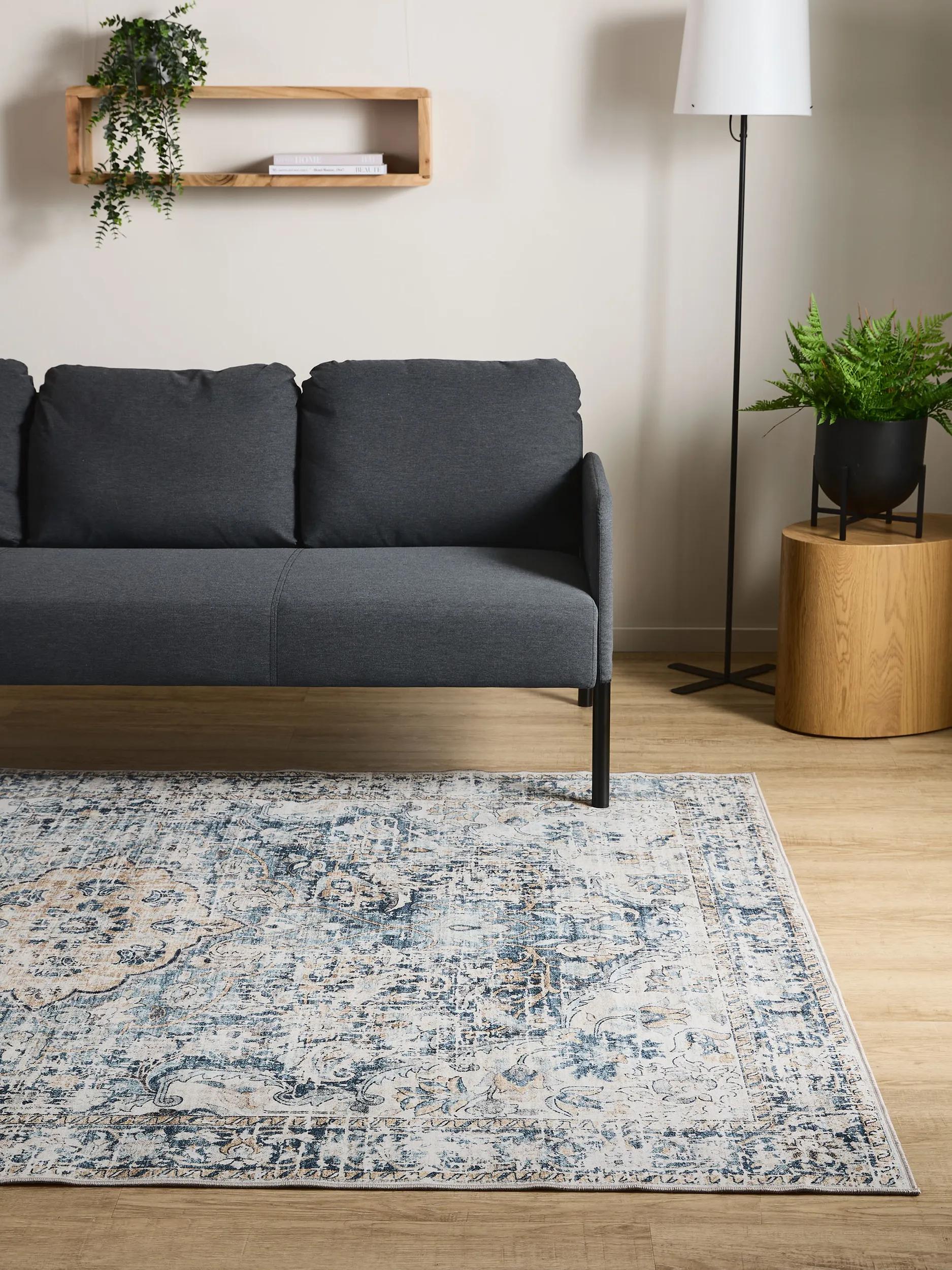 Waschbarer Teppich Gent Blau