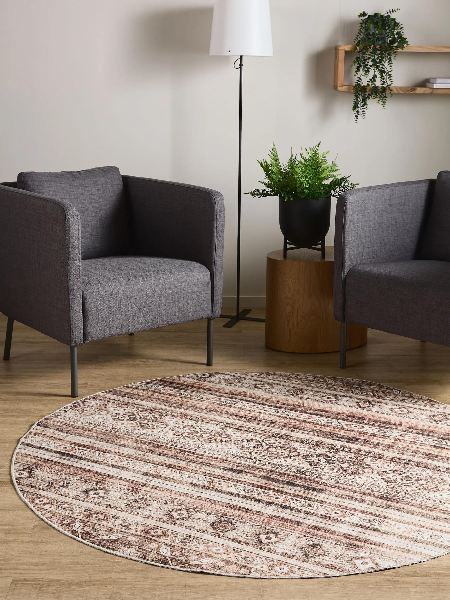 Waschbarer Teppich Gent Braun
