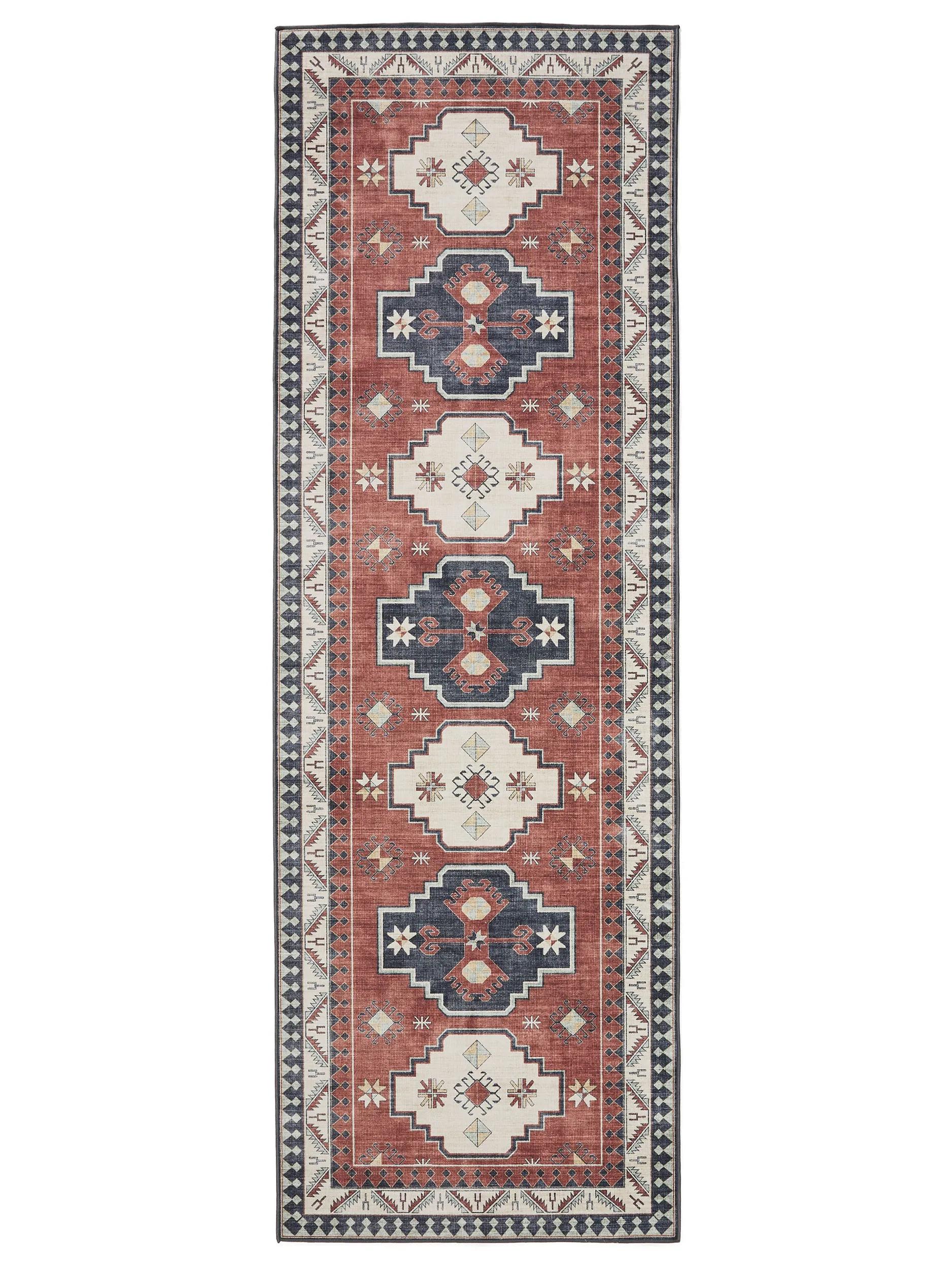 Läufer Gent Multicolor/Blau