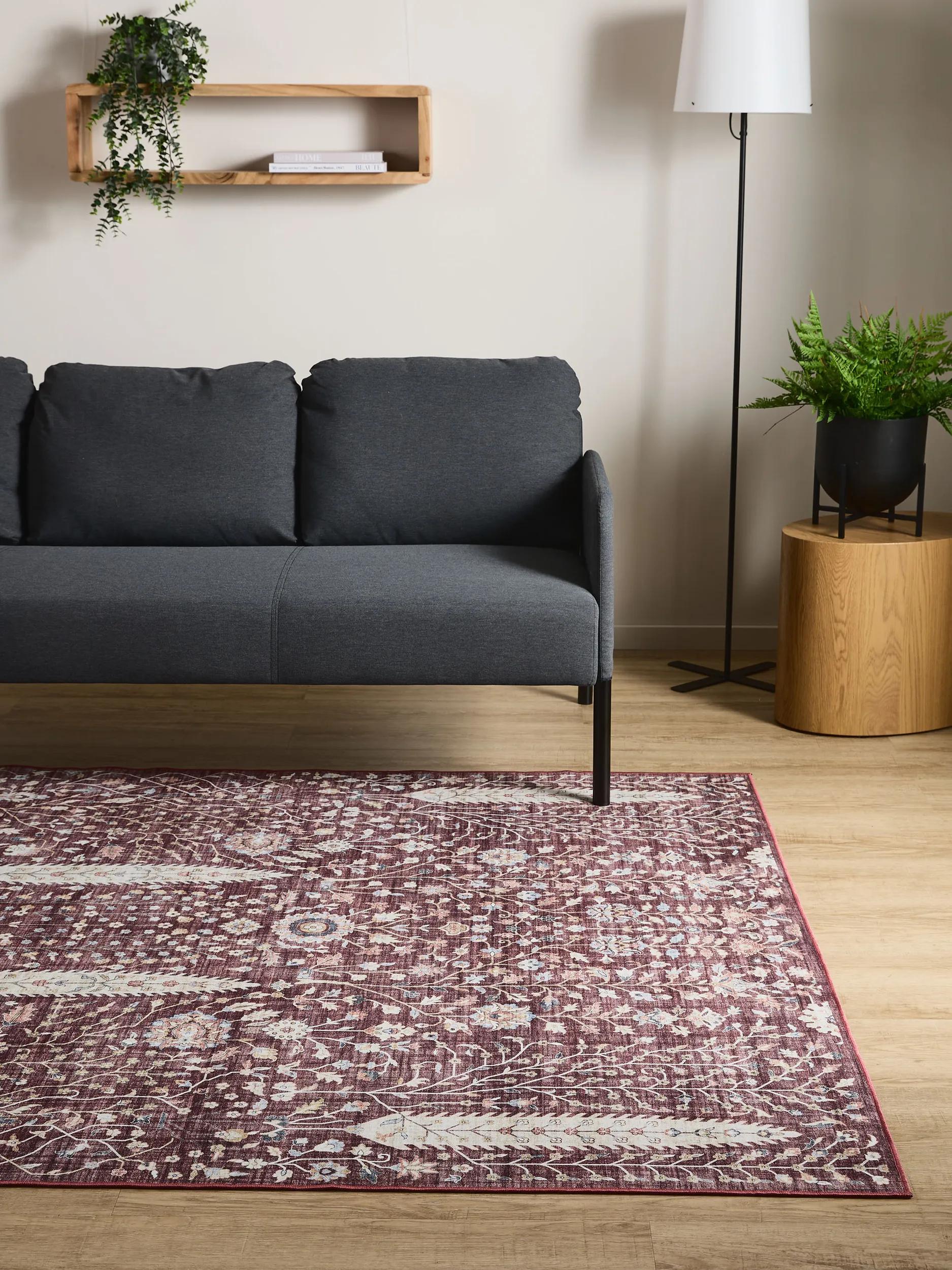 Waschbarer Teppich Gent Bordeaux