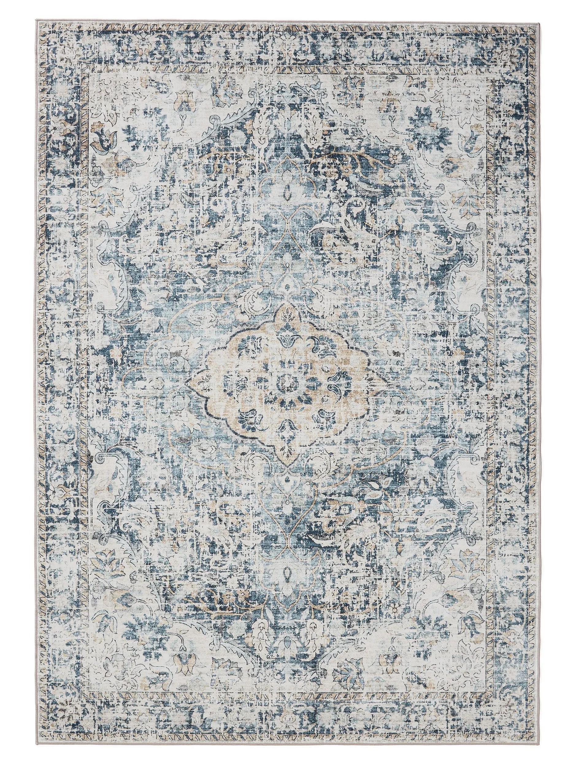 Waschbarer Teppich Gent Blau