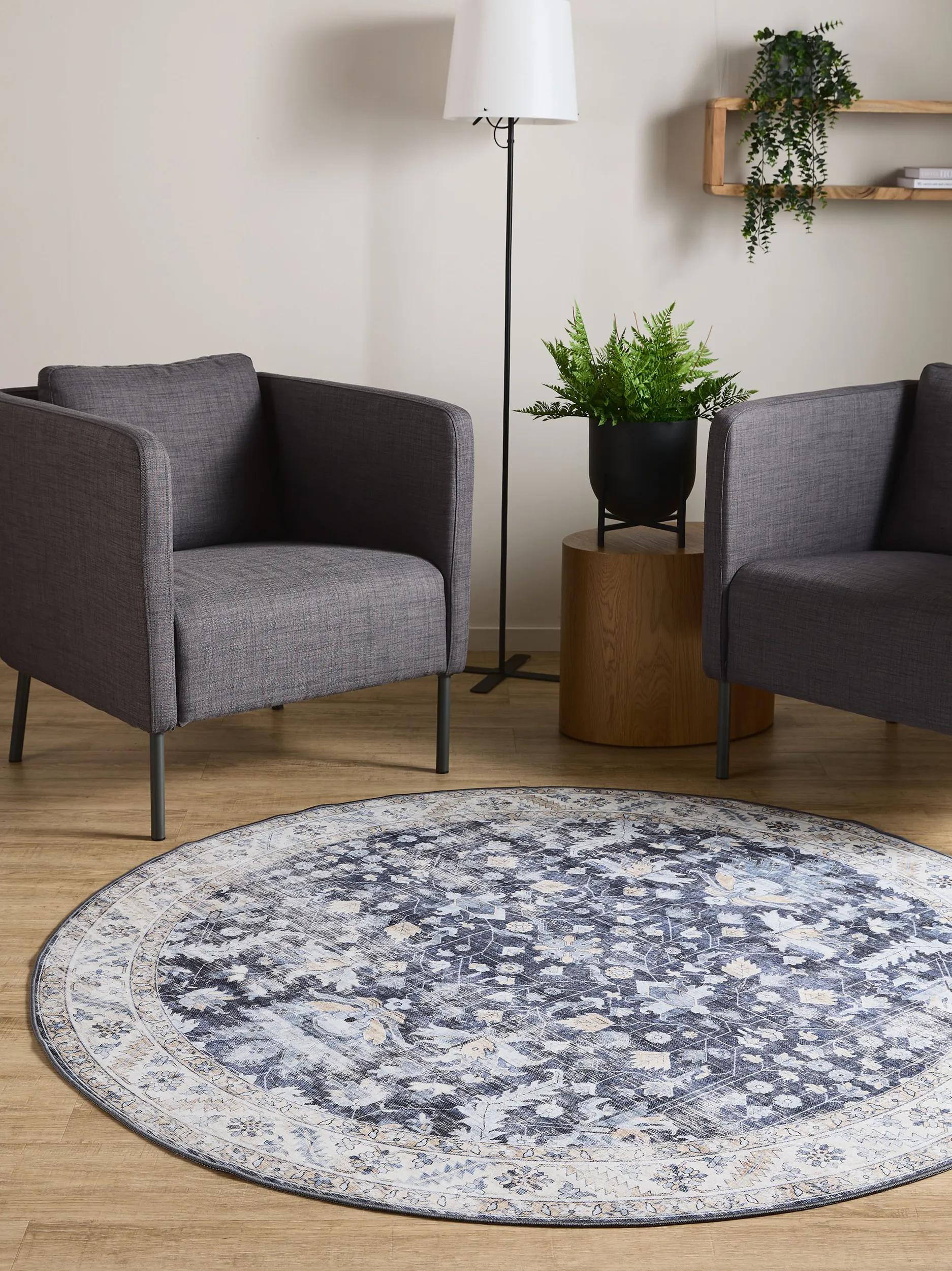 Waschbarer Teppich Gent Blau