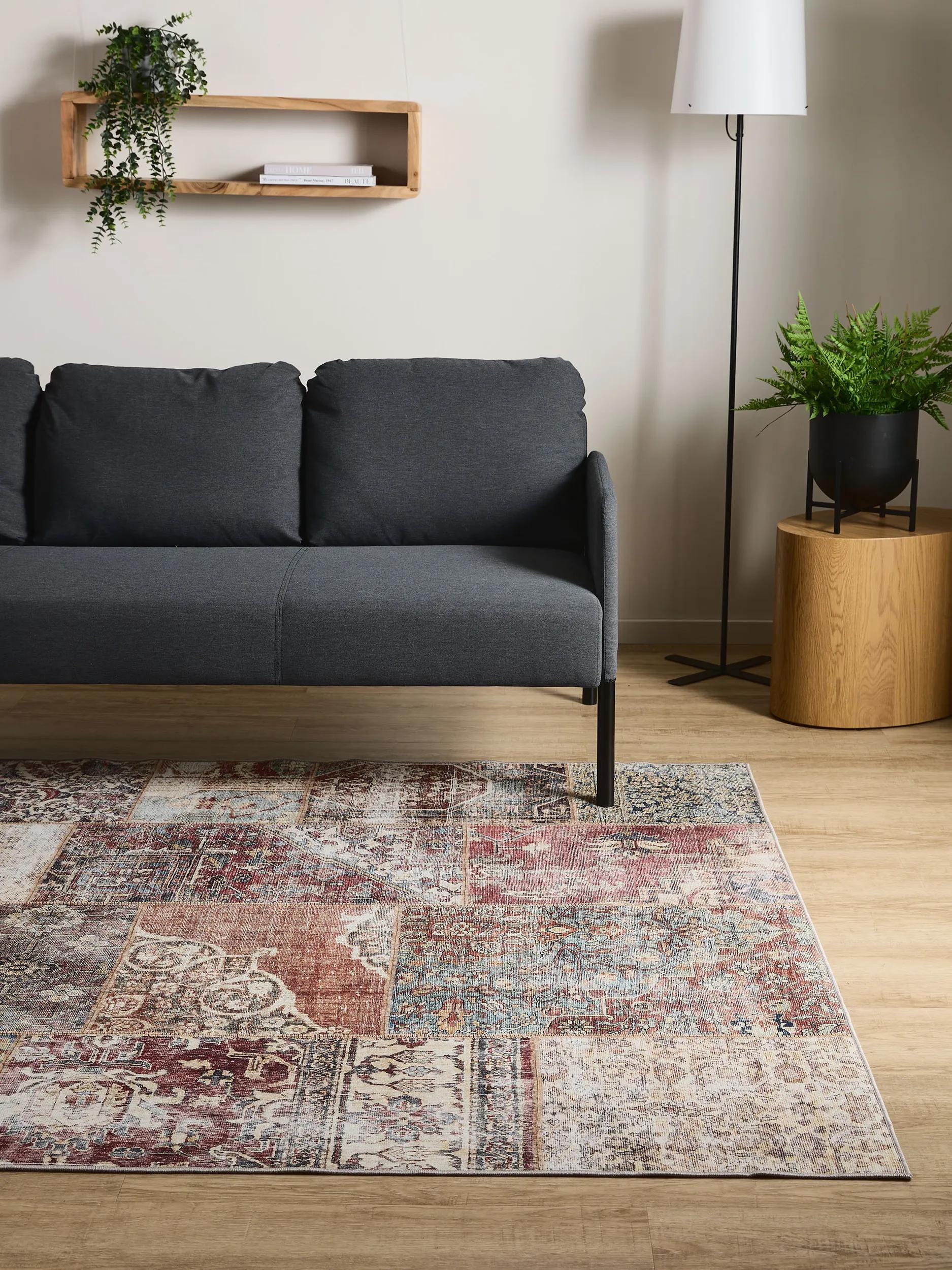 Waschbarer Teppich Gent Multicolor/Braun
