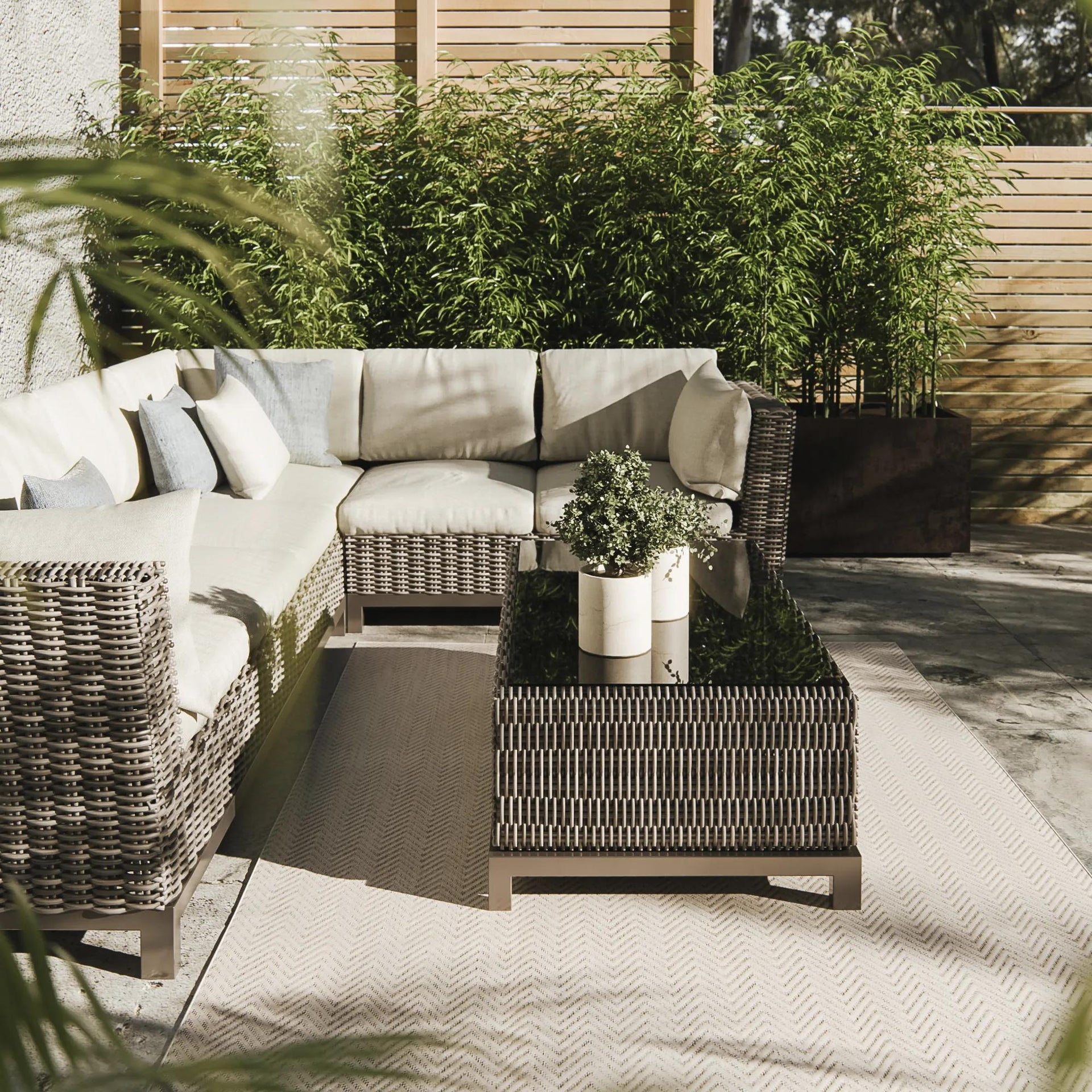 In- & Outdoor-Teppich Kano Cream/Grau