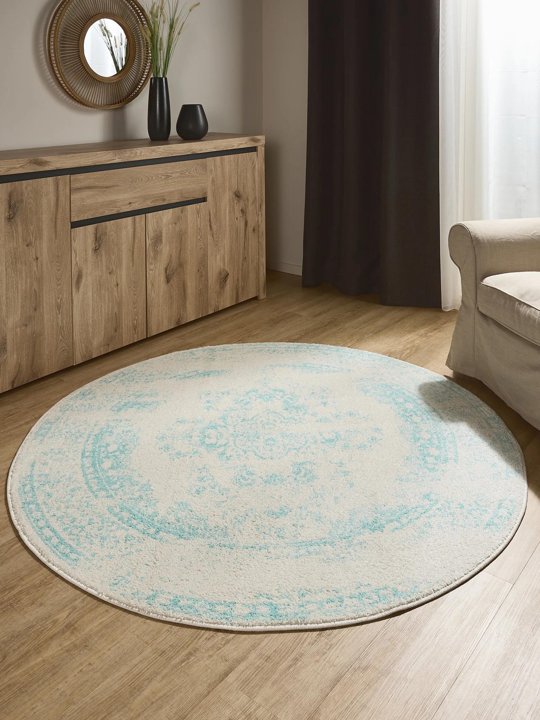 Teppich Sintra Cream/Türkis