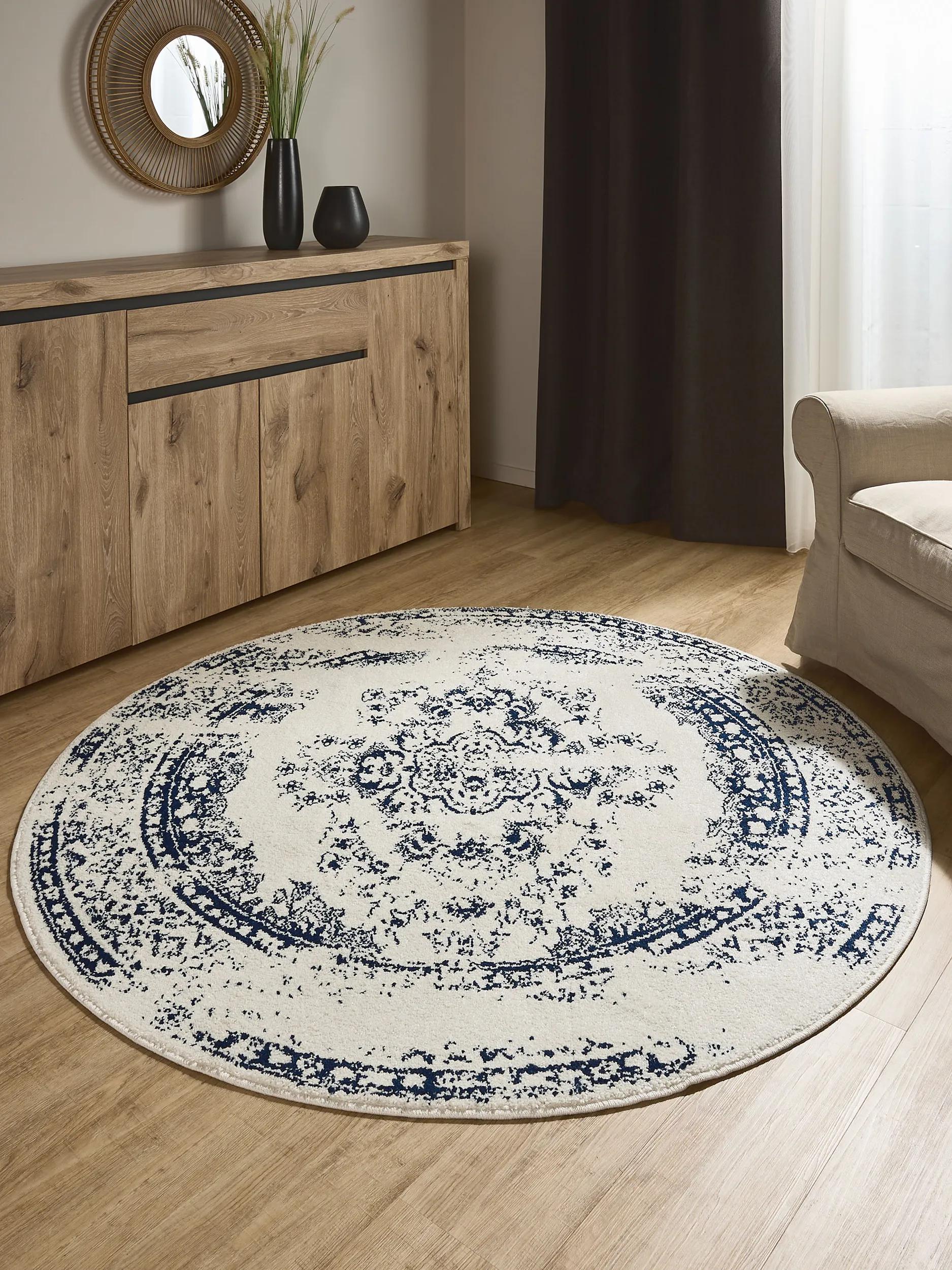 Teppich Sintra Cream/Blau