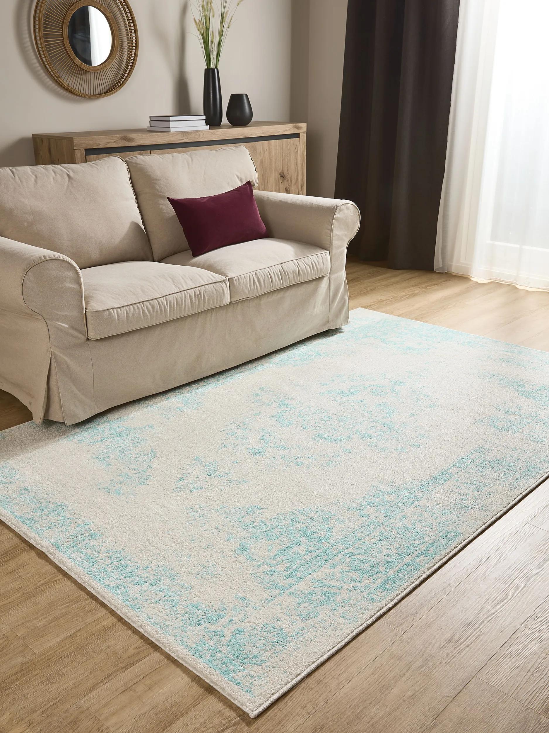 Teppich Sintra Cream/Türkis