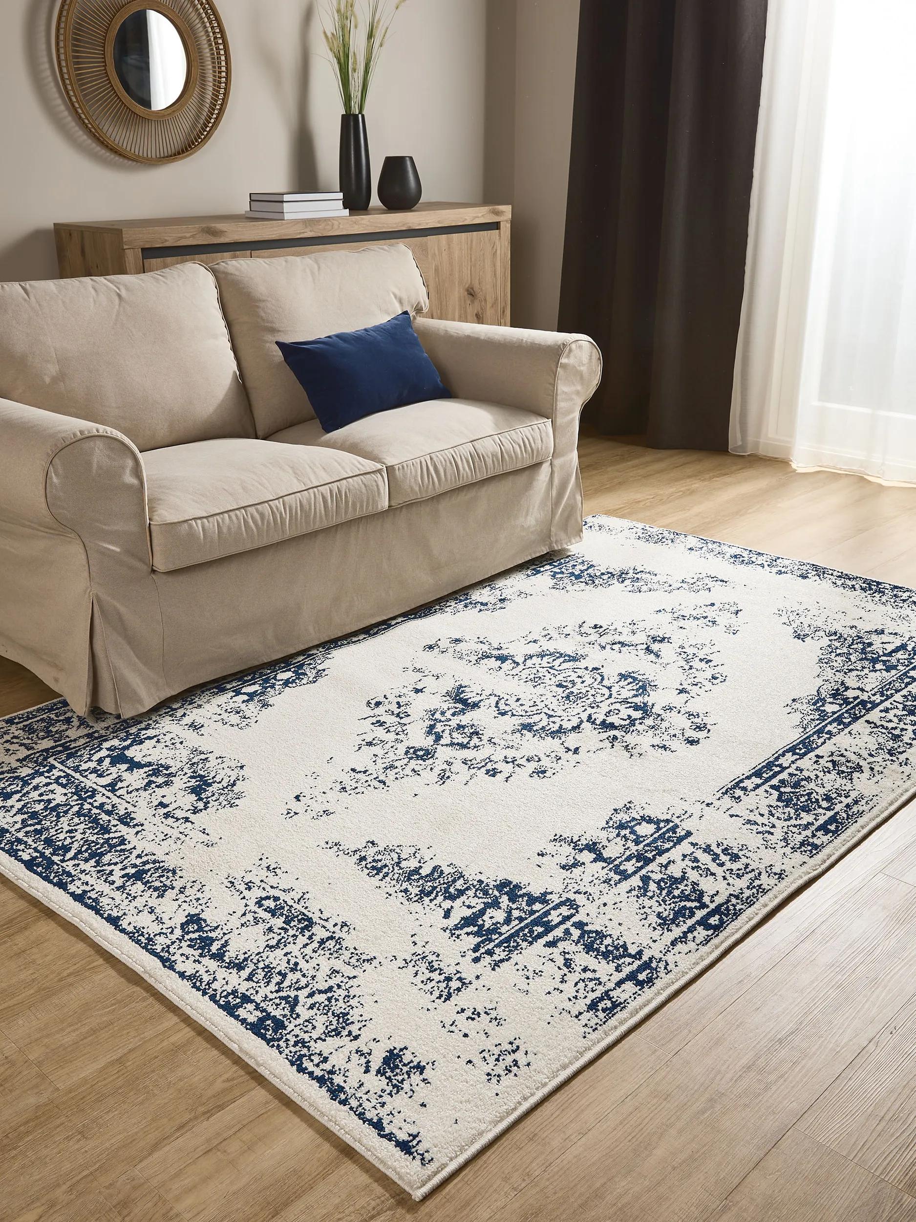 Teppich Sintra Cream/Blau