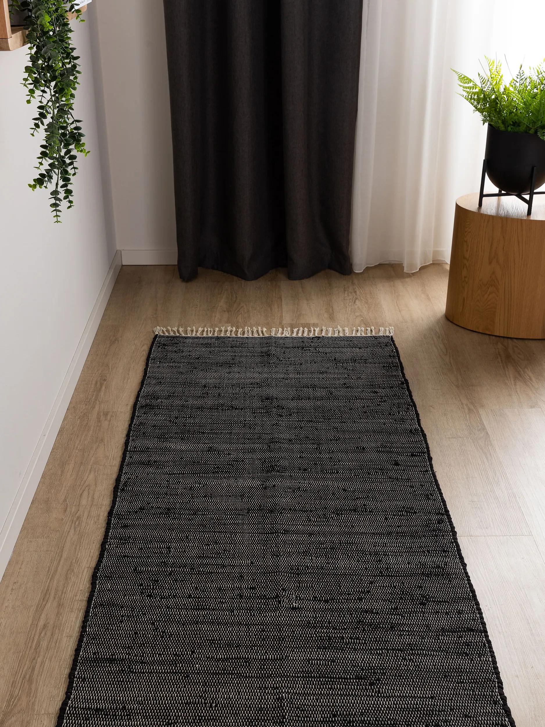 Teppich aus recyceltem Material Toledo Schwarz
